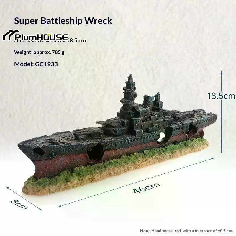 Aquarium Resin Sunken Ship Dec - Saltwater Tank 评论和价格