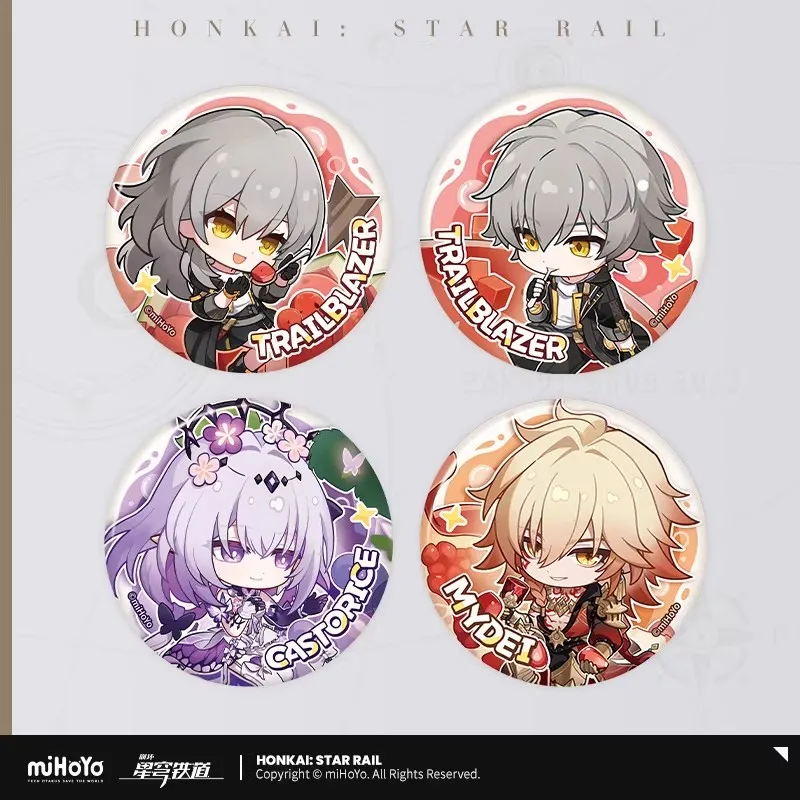 

Официальный лицензионный аниме-сувенир miHoYo Honkai: Star Rail — летняя серия с фруктовыми вкусами, чиби-значок-брошь в металлической упаковке