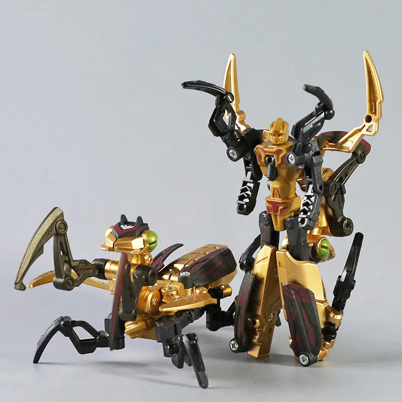 Transformador de juguete para niños, simulación de escorpión, escarabajo, Mantis, Robot transformador, modelo combinado, juguete mecánico de insectos, regalo para niño