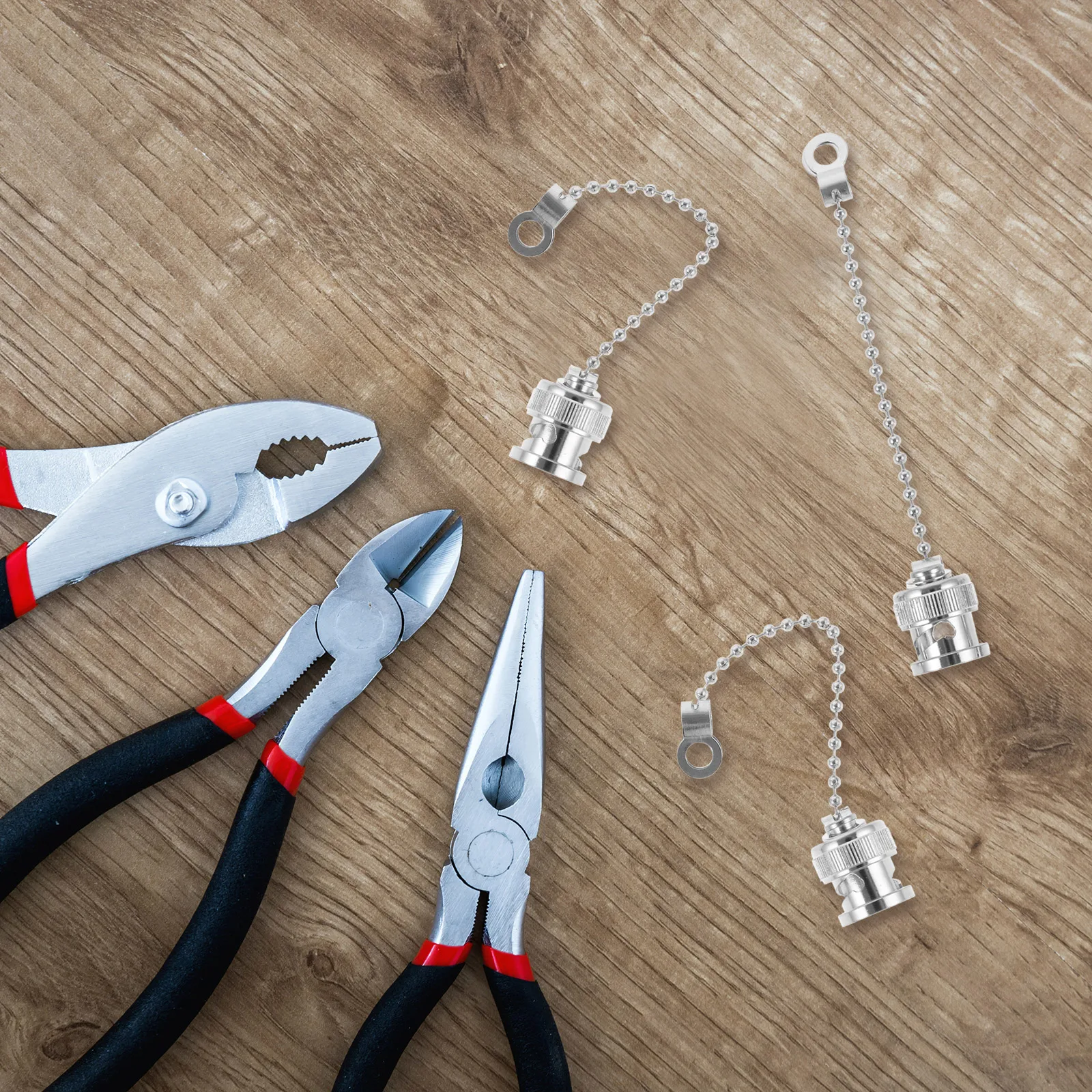 

5Pcs Dust Caps Chain Protective Covers for Female Jack Connectors Durable Waterproof Dust Debris Covers