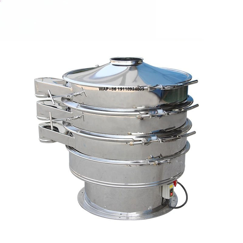 Seed Processing Rotary Vibrating Screen - Sieves Wheat, Corn & Soybean Seeds, Removes Impurities for Grain Cleaning & Grading