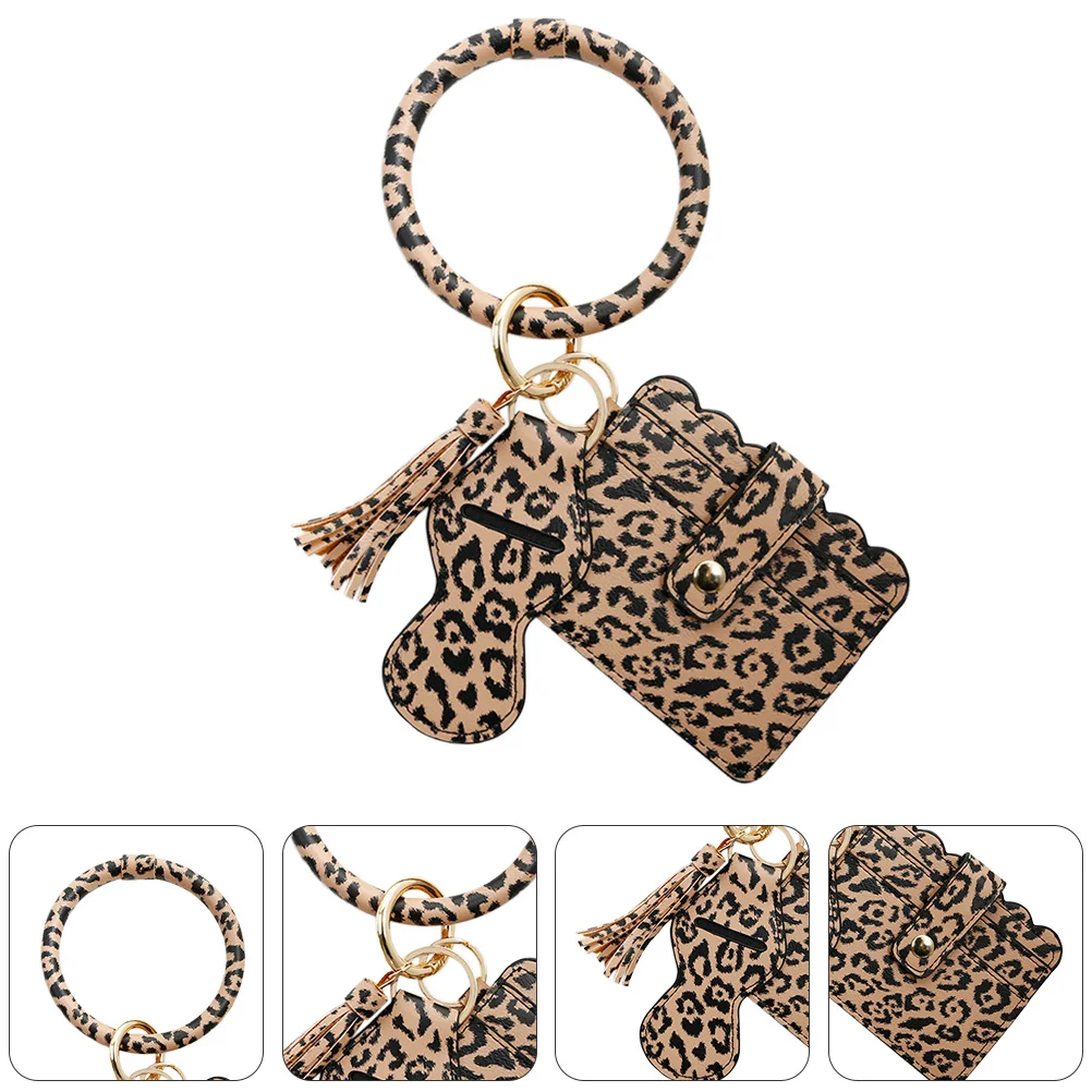 

Multifunctional Bangle Keyring Wristlet Credential Bag Durable Bracelet Ring Keychains Accessories Gift Idea
