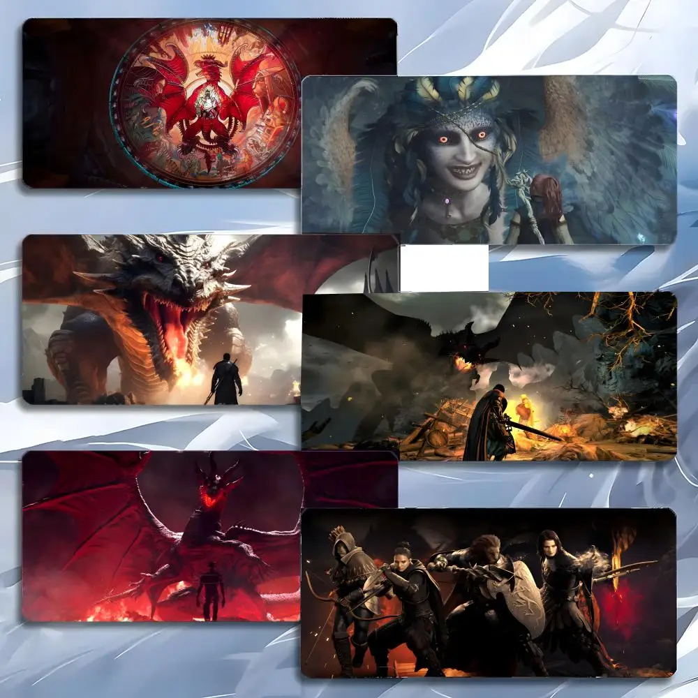 Epic Adventure Game D-Drago's Dogma 2 Mouse Pad Mousepad Large Gaming LockEdge Thickened PC Table Desk Mat