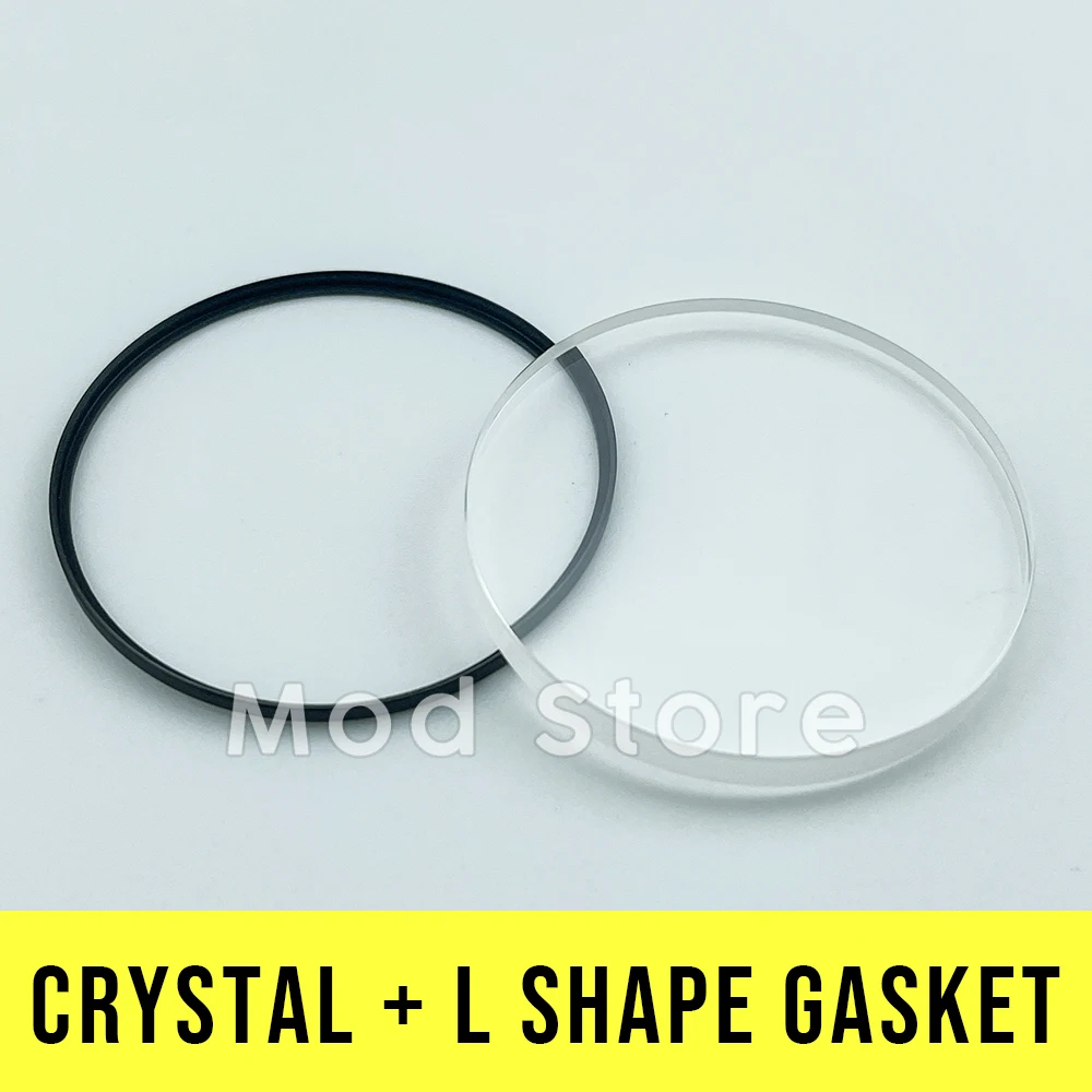 SKX SRPD Flat Sapphire Crystal + L Shape Gasket Compatible with NH34A High Quality Replacement Parts of Watches