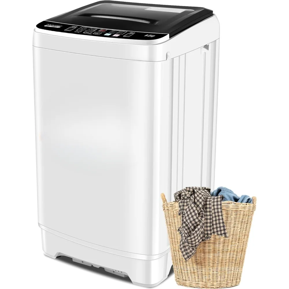 

Washing Machine, Child Lock & High Efficiency, 2.3 Cu.ft, 10 Wash Programs & 8 Water Levels & Drain Pump, Full-Automatic Machine