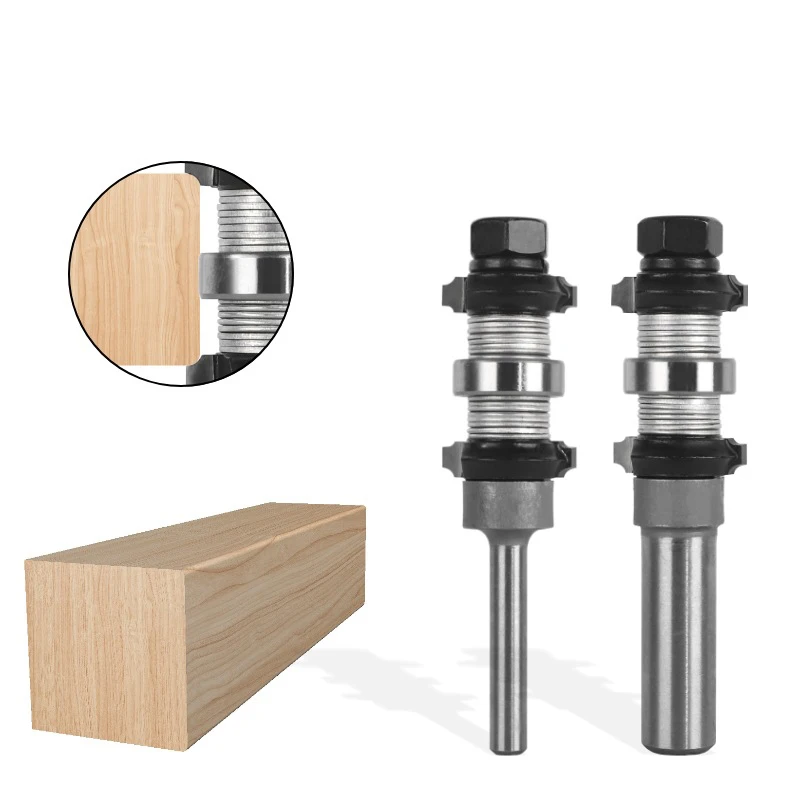 

1pc Double Bearing Trimming Machine Cutting Router Bit Wood CNC Router Bits For Plastic Sheets MDF Sandalwood Engraving Carving