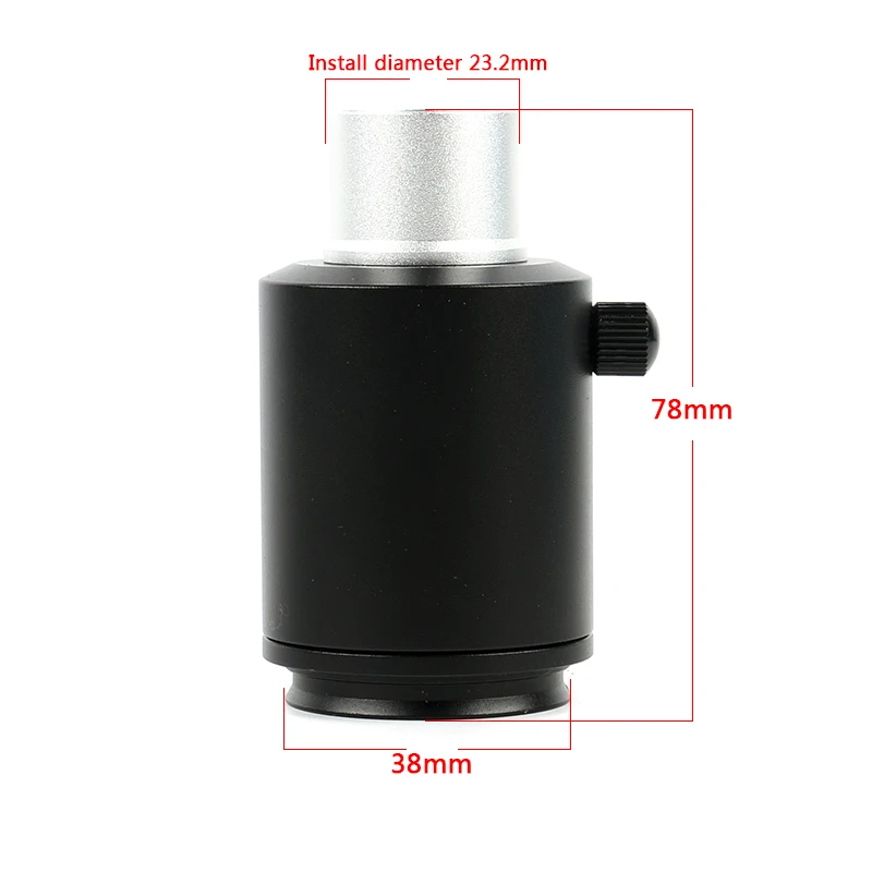 38mm CTV Stereo Microscope Camera Adapter 23.2mm C Mount Industrial Digital Video Microscopio Camera Aadapter Tube