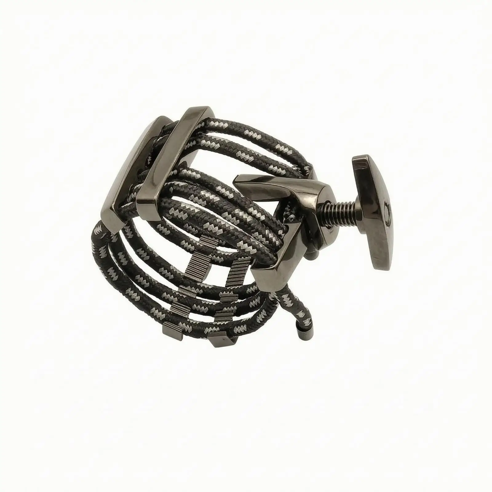 Cord Ligature with Metal Hardware Adjustable Threaded Clamp Ligature Low-Profile Woven Cord Mouth Part Clamp for Performance,