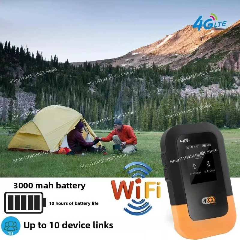 Portable 5G WiFi 6 Travel Router eSIM & SIM Card Slot Global Use Fast Internet for Outdoor Trip