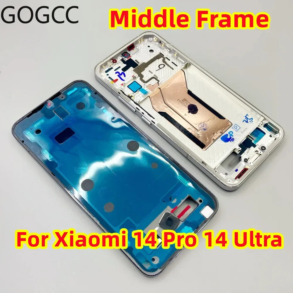

Оригинальный держатель для ЖК-экрана с ультра средней рамкой для Xiaomi mi 14 13 15 Pro, передняя панель дигитайзера, замена корпуса