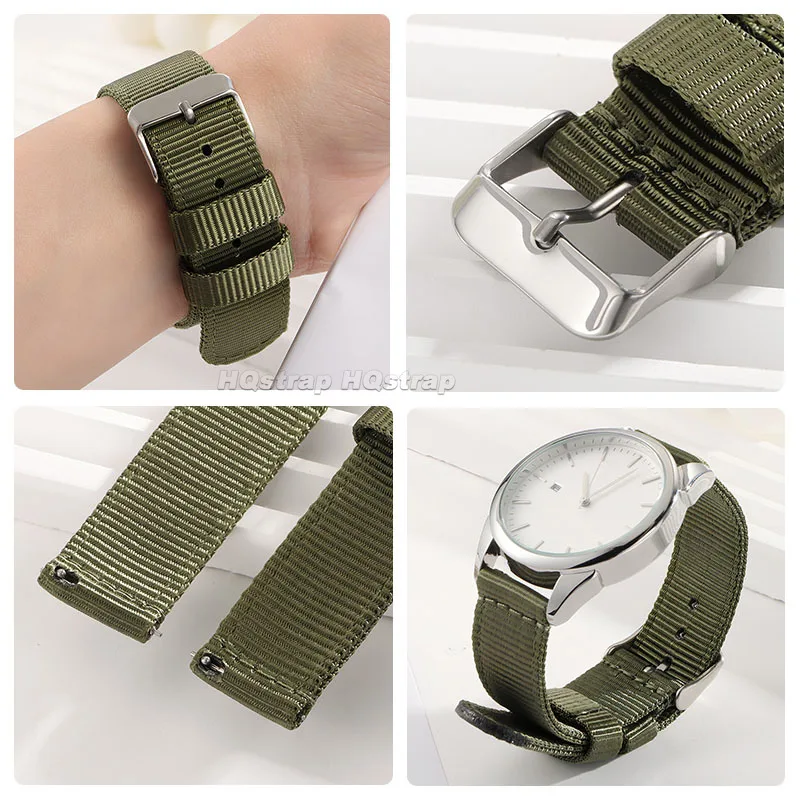 18mm 20mm 22mm 24mm Premium Nylon Armband für Huawei Gt2 für Seiko Strap Canvas Quick Release Armband Ersatz Zubehör