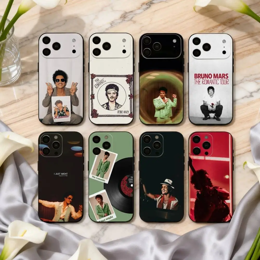 

F-famous B-Bruno Mars The R-Romantic Phone Case Silicone Soft For IPhone 17pro 16 15 14 13 12 11 X XR Plus Pro Max Plus