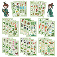 32Sheets Chinese Dragon Boat Festival Traditional Festival Series Loong Boat Bean Paste Cake Zongzi Collage Phone Guitar Sticker