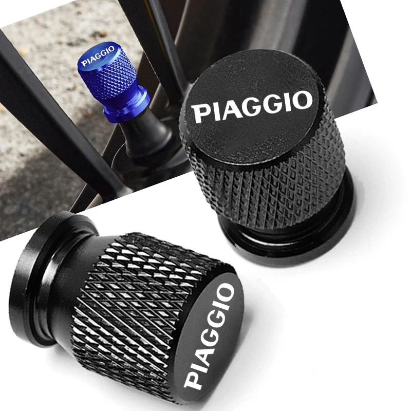 

For Piaggio Vespa GTS 250 300 Sprint 150 LX15 S150 2 Pcs Motorcycle Tire Valve Air Port Stem Cover Caps CNC Aluminum Accessories