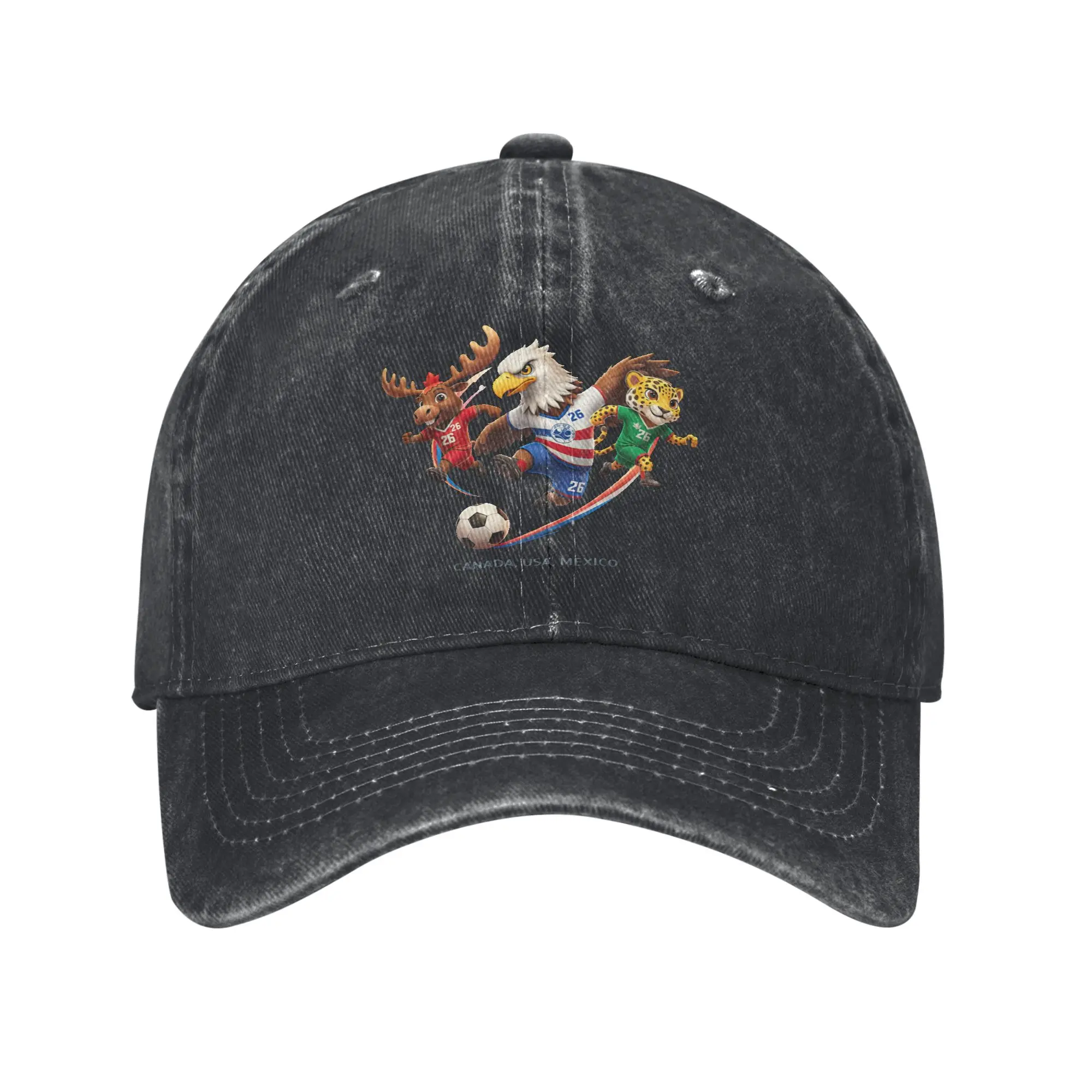 Personalized 2026 Football Soccer Cups Baseball Cap Sun Protection Men Women's Adjustable USA Canada Mexico Dad Hat Autumn