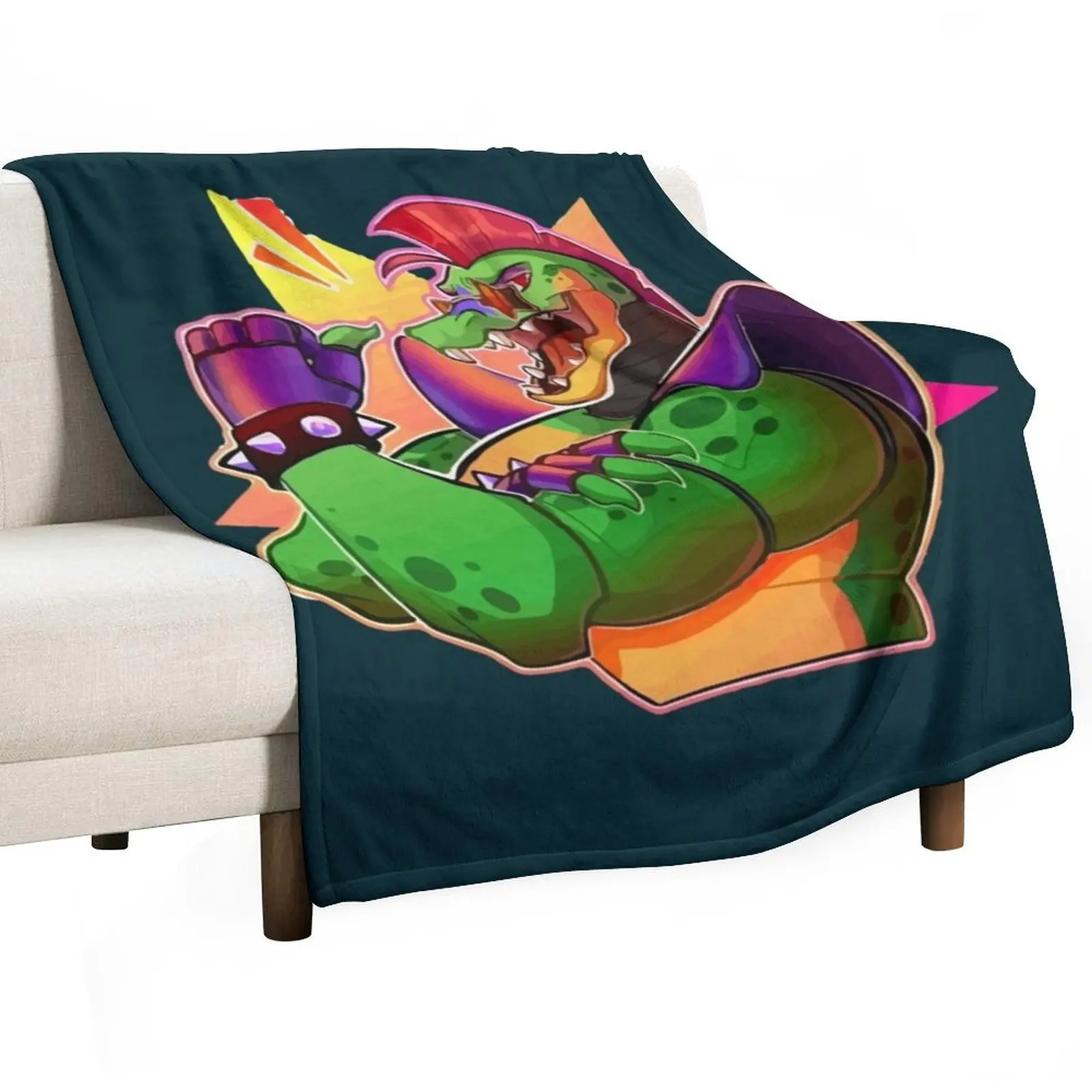 Monty Promo Gregory fnaf Freddy montgomery gator Throw Blanket Cute Plaid Quilt Blankets