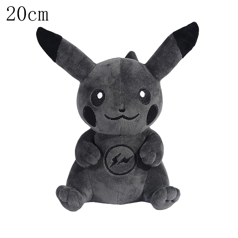 20cm Color Pokemon Cute Pet Figures Pikachu Cartoon Black Pikachu Plush Toy Pokémon Anime Stuffed Doll Kids Xmas Gift