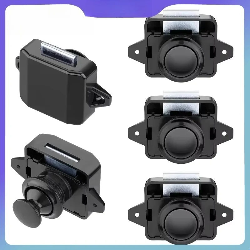 

5 Pcs Camper Car Push Button Latch RV Caravan Boat Motor Home Cabinet Drawer Latch Locks Furniture Door Lock Hardware