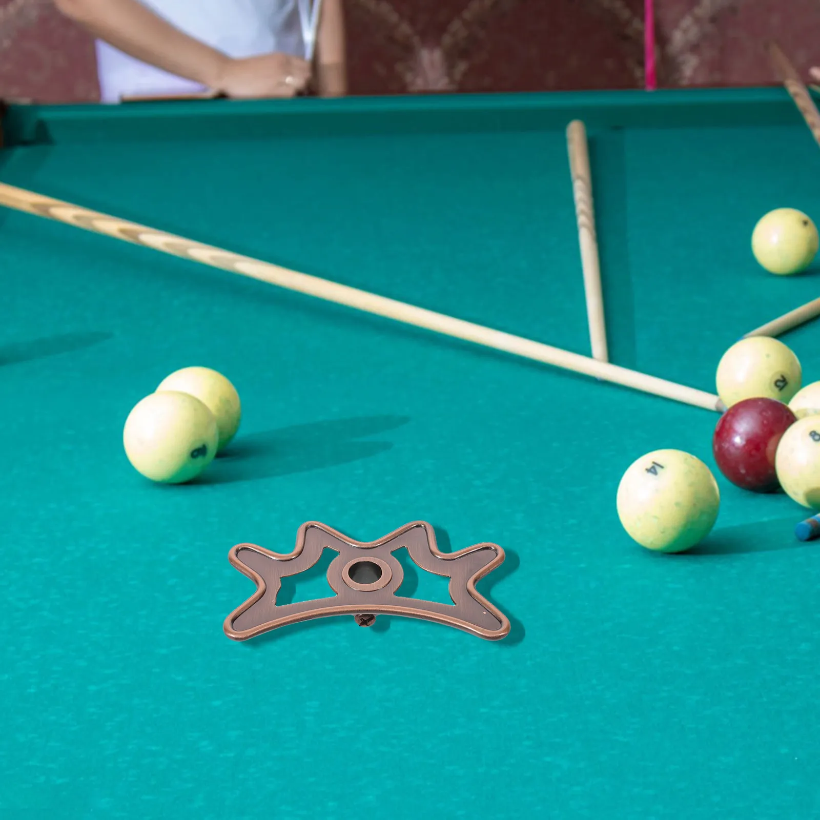 Portable Metal Billiard Bridge Head Ergonomic Pool Cue Bridge Rest Tool for Competition Home Party Play Game Room