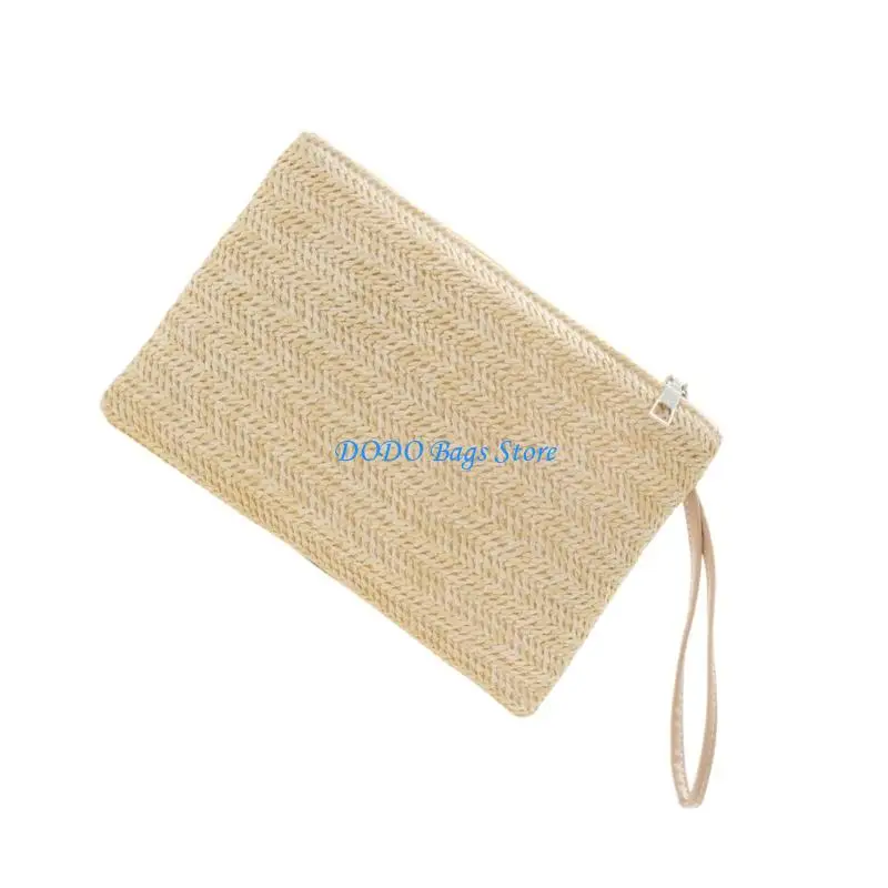 

Woven Wristlet Bag Spacious Compartments Handmade Bohemian Evening Purse