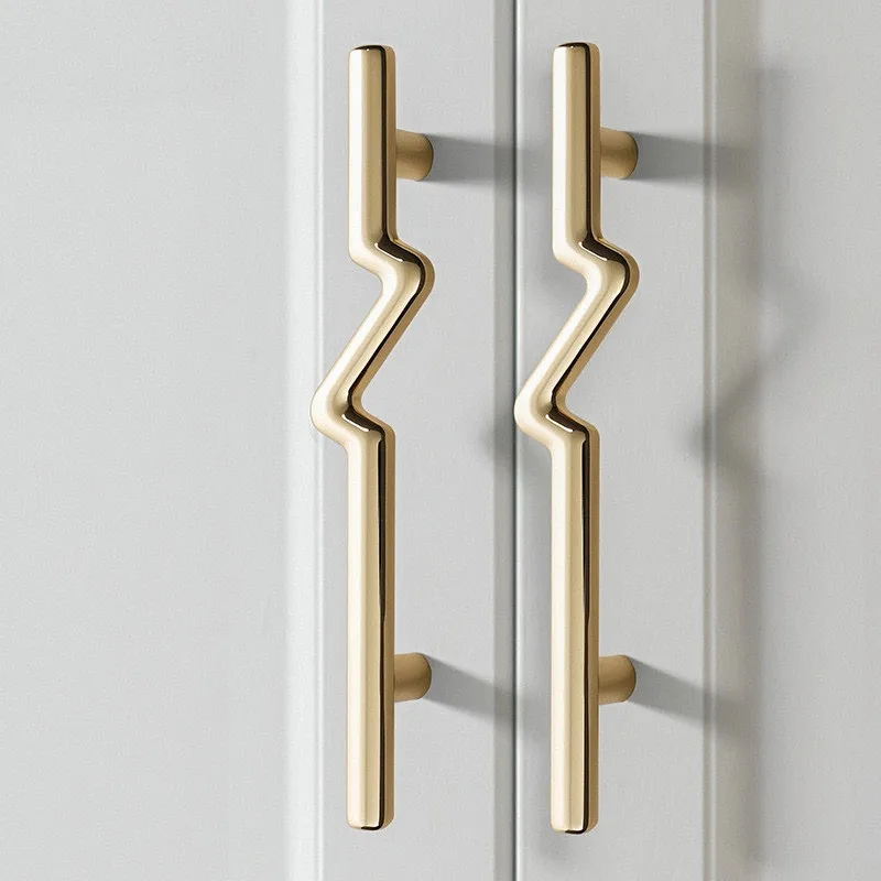 

Furniture Cabinet Wardrobe Handles Gold Kitchen Cabinet Pulls Black Zinc Alloy Dresser Cupboard Drawer Knobs