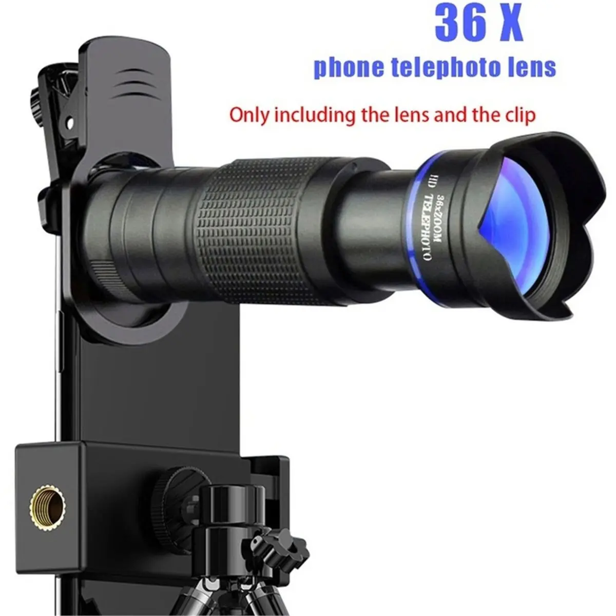 36X Mobile Phone Camera Lenses for Smartphones, Long Distance Telephoto Zoom for Sports and Outdoor Travel Photography