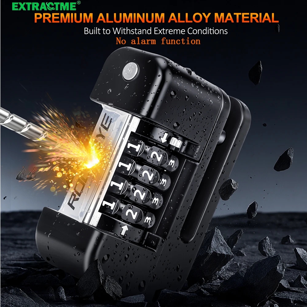 

Extractme Motorcycle Disc Brake Code Lock Security Moto Wheel Disk Padlock Waterproof Motorcycle Password Anti-Theft Lock