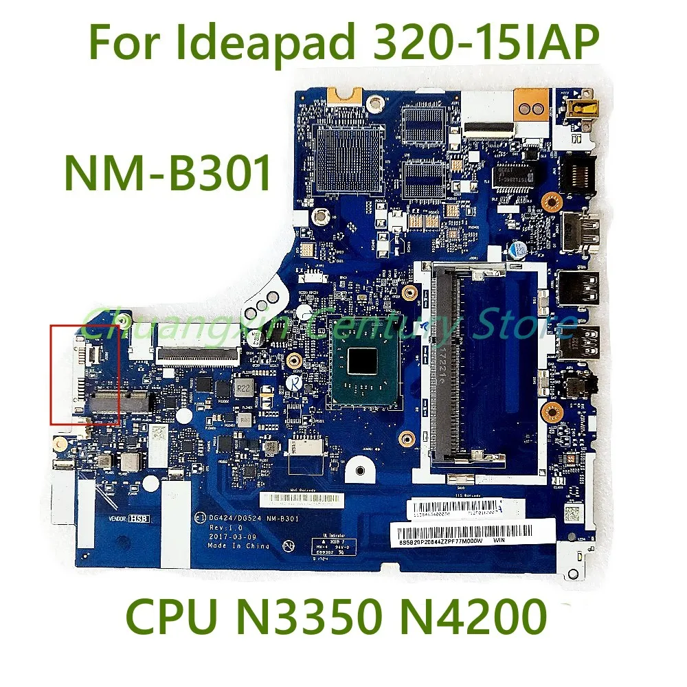 For Lenovo Ideapad 320-15IAP Laptop motherboard DG424/DG524 NM-B301 with N3350/N4200 100% Tested Fully Work