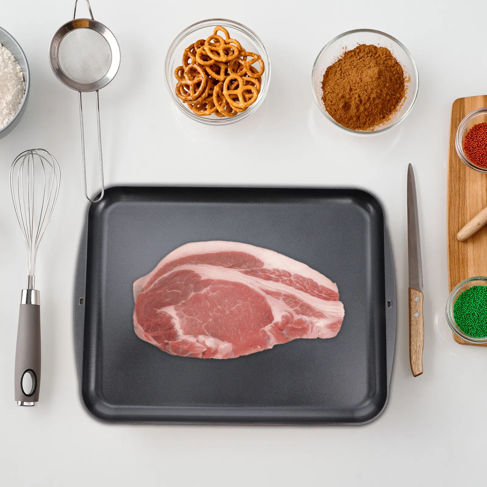 1Pcs Aluminum Alloy Defrosting Pan Fast Thawing Tray for Steak Chicken Pork Lamb Rapid Kitchen Defrosting Plate Home Use