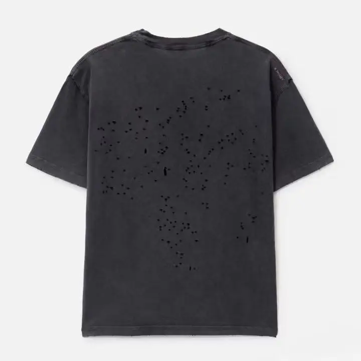 Satify New Destruccion Vintage Pattern Loose round Neck T-shirt Youth Fashion Summer Short Sleeve Casual Creative Fun Print