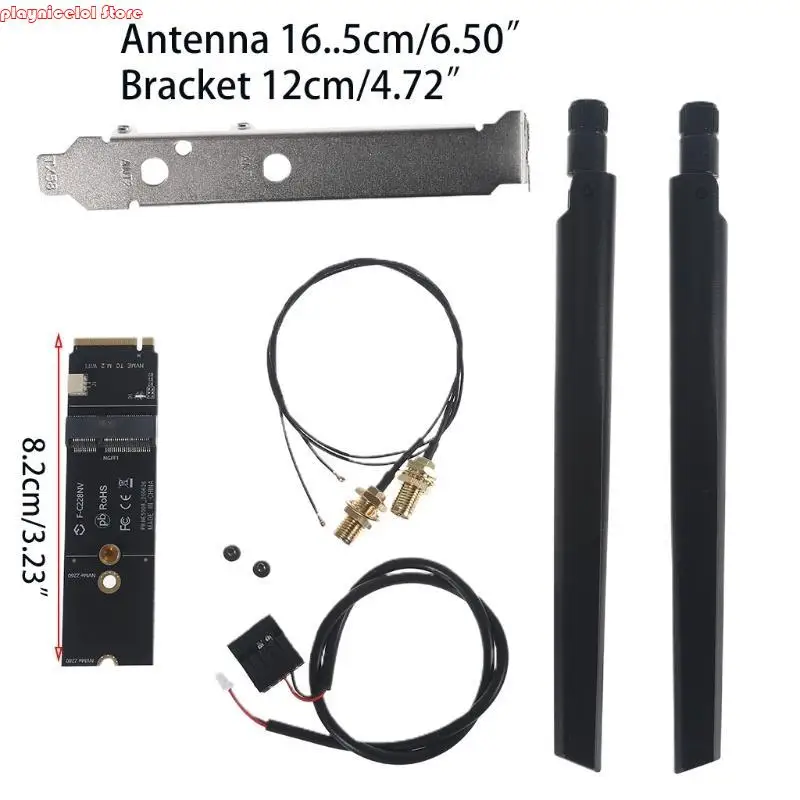 E8BA لـ M.2 لـ M لـ Key-state Adapter Board +Attenna Converter Com