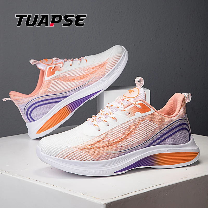 TUAPSE Unisex Running Shoes Fashion Casual Sneakers Mesh Lace Up Thickening Shoes Comfortable Breathable Sport Men Women Shoes