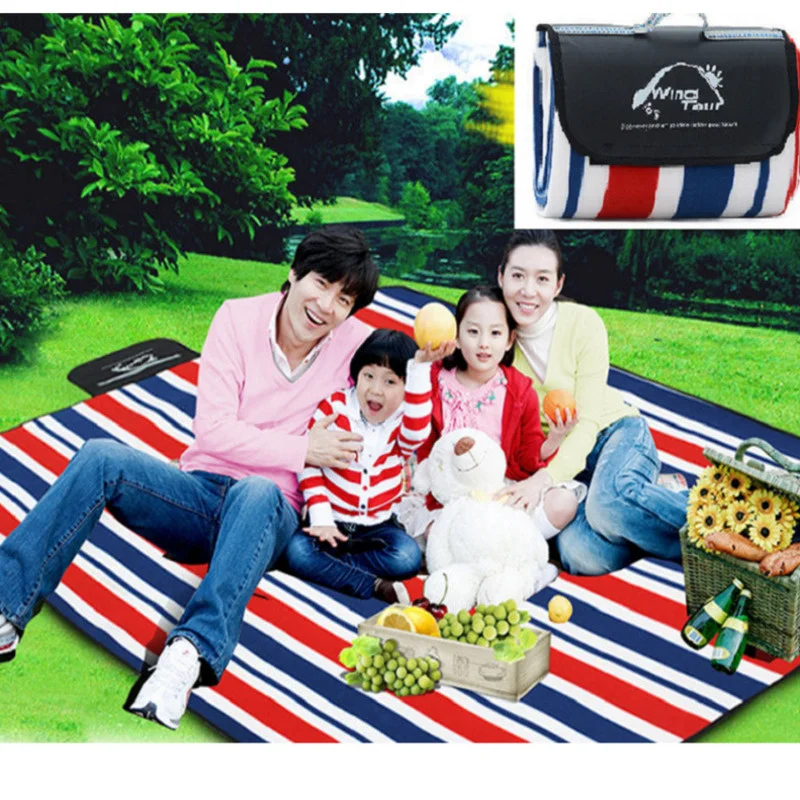 

150x200cm Waterproof Folding Picnic Mat Portable Outdoor Camping BBQ Hiking Beach Pad Moisture-proof Blanket Baby Crawling Mat