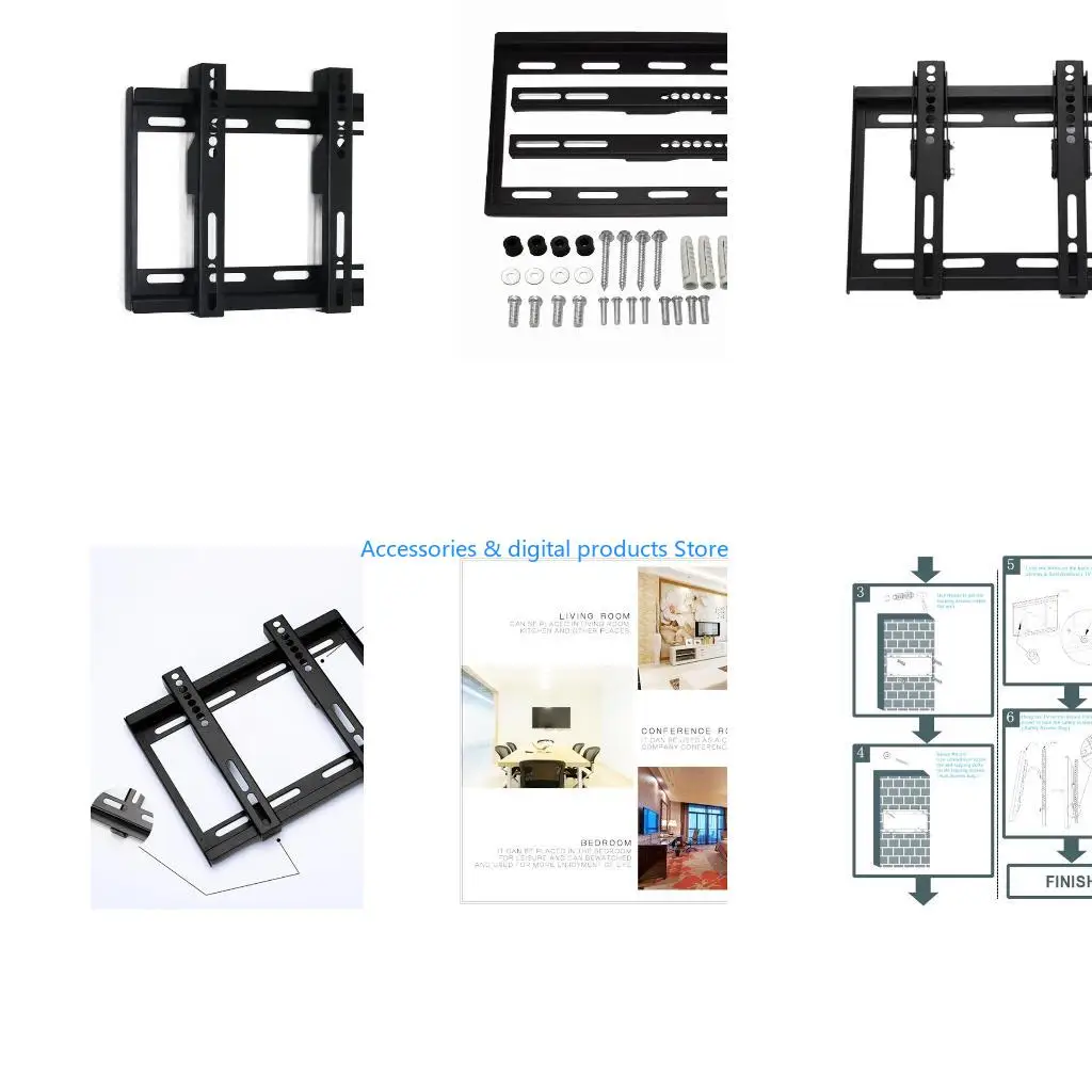 77JD Universal Tilt Wall Mount with Loading Capacity 45kg Low Profile Wall Mount