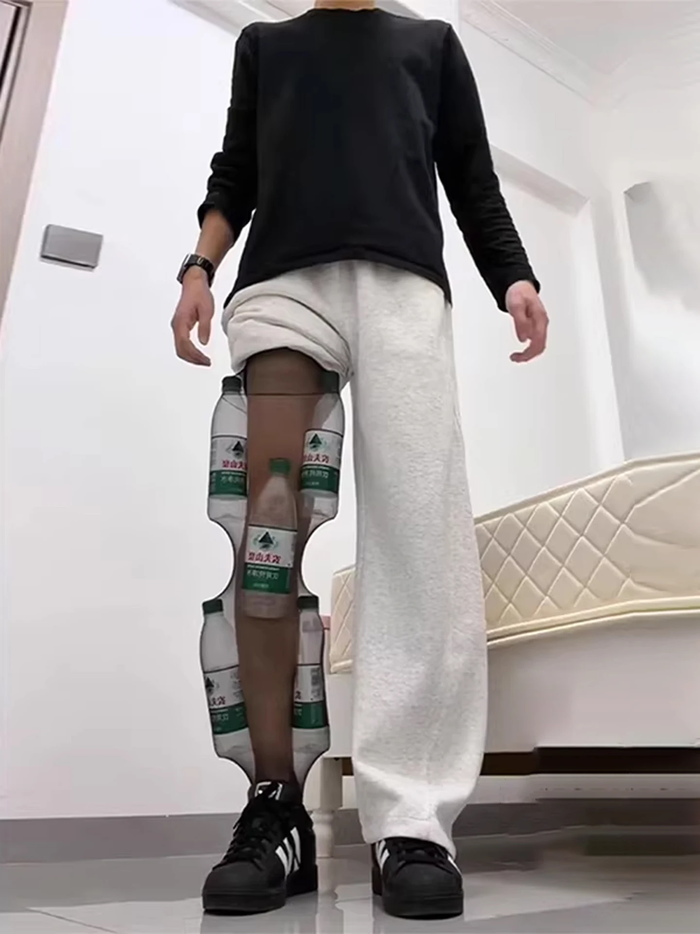 

Мужские повседневные спортивные брюки прямого кроя с подкладкой, с боковыми разрезами, в американском стиле, белые