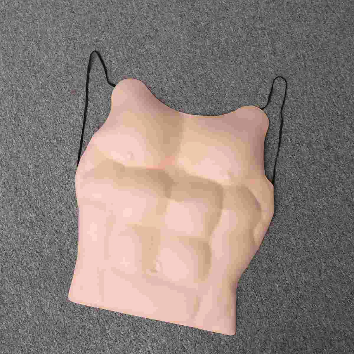 Fancy Halloween Costumes Pectoral Muscle Fake Breasts Chest Funny Costume Cosplay Clothing Decorative Props for Masquerade Party