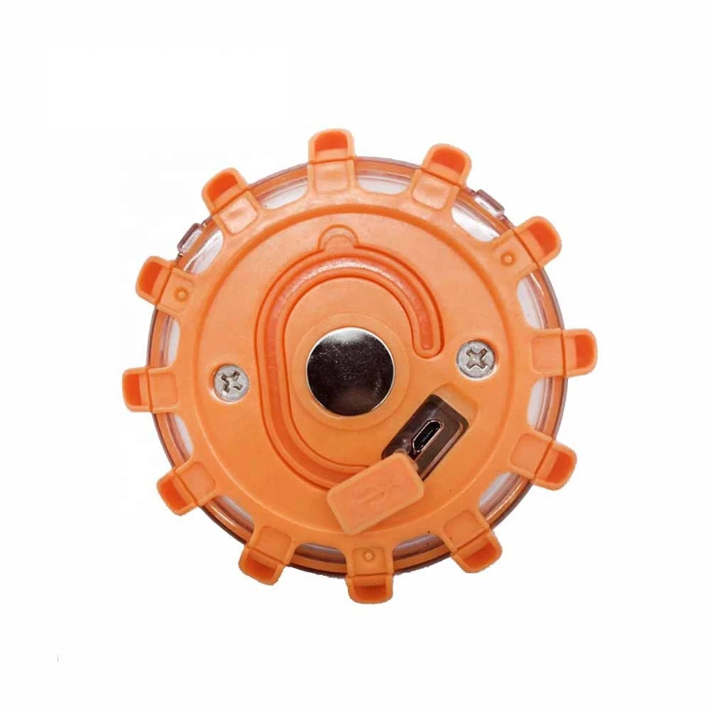USB Rechargeable LED Strobe Lights Mult-functional 12+3Leds Portable Roadside Magnetic Waring Light Flashing Signal Light