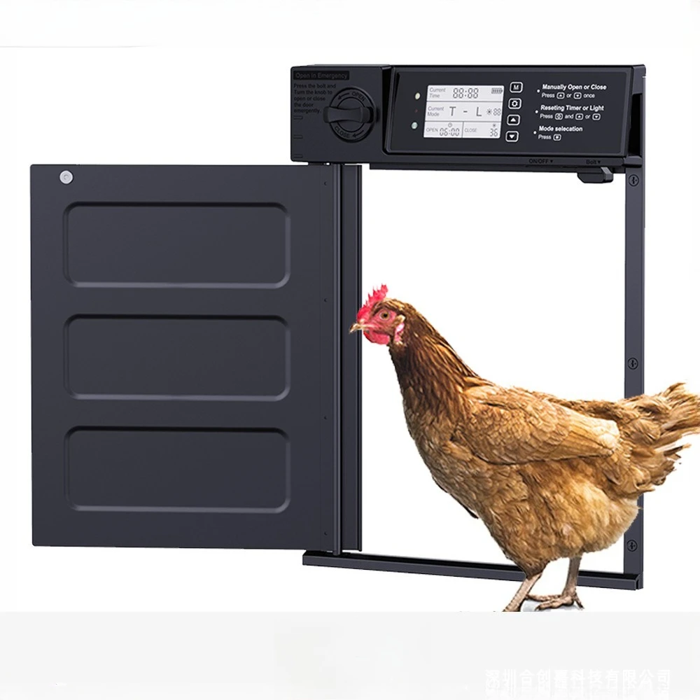 

Automatic Timing Chicken Door Aluminum Alloy Light Sensing Solar Chicken Coop Door Sensing Pet Chicken Coop Door