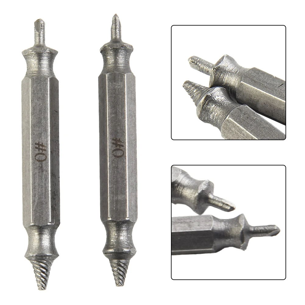 2pcs Damaged Screw Extractor Drill Bits Guide Set Broken Speed Out Easy Out Bolt Stud Stripped Screw Remover Tool 2-3mm