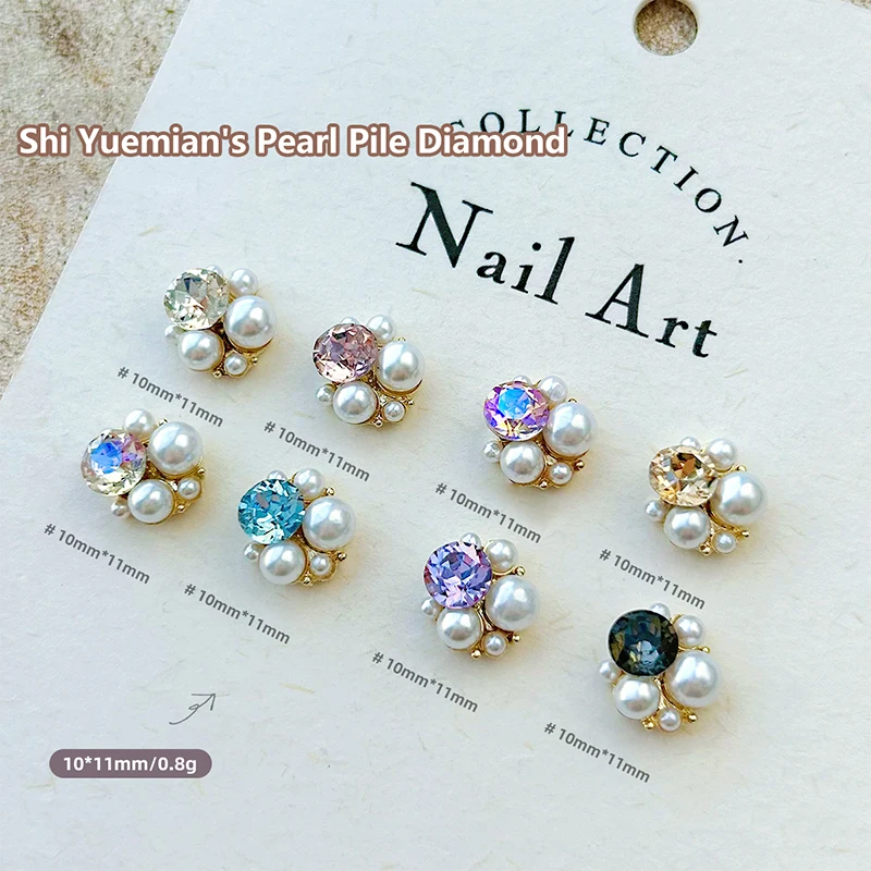 1Pcs Pearl Water Diamond Resin Nail Art Charms 3D Nail Rhinestones Glitter Nail Jewelry Decoration Accessories Decoration