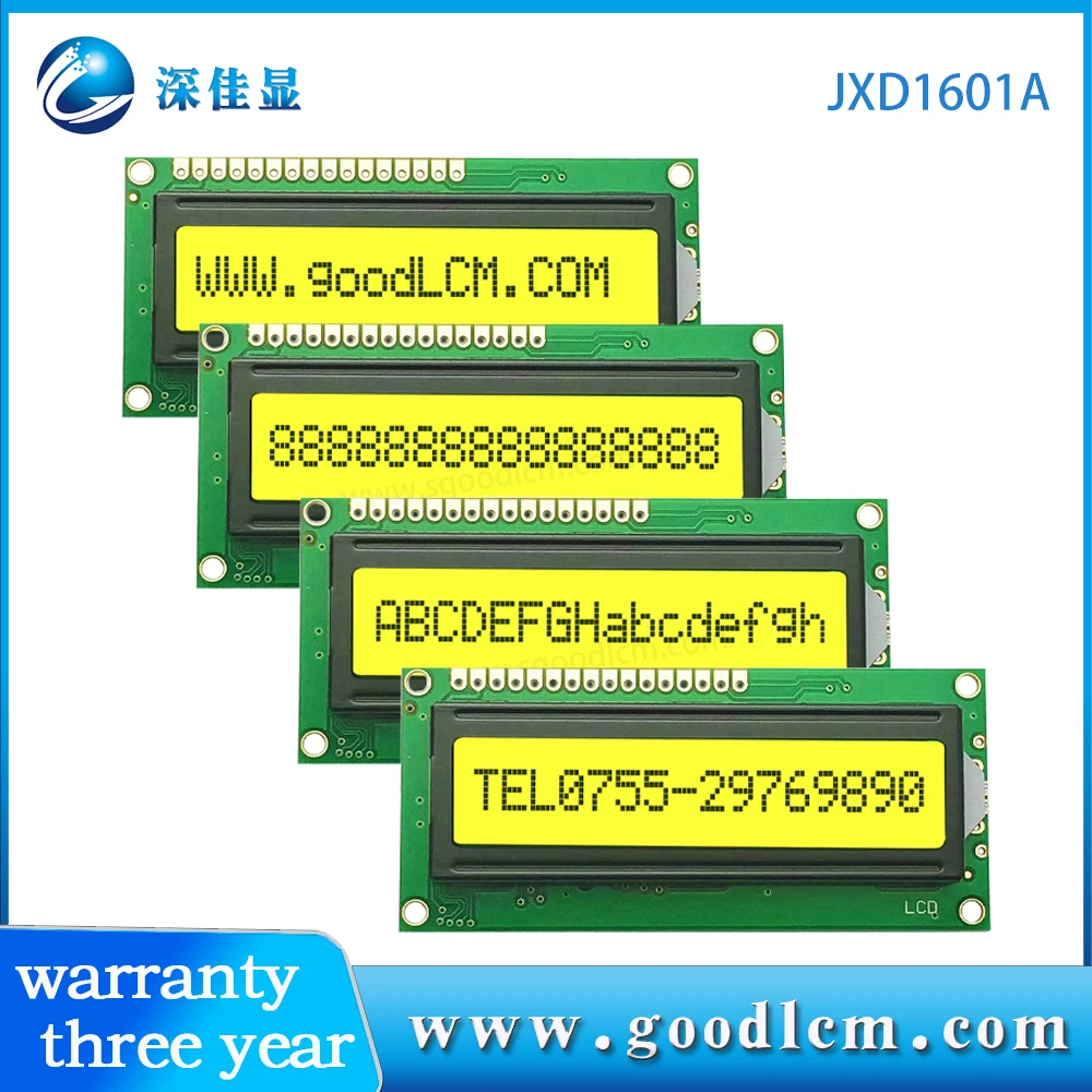 

16x1Lcd display module 16*01Lcm module STN Yellow green screen 5V or 3V power supply Black characters Splc780d controller16PIN