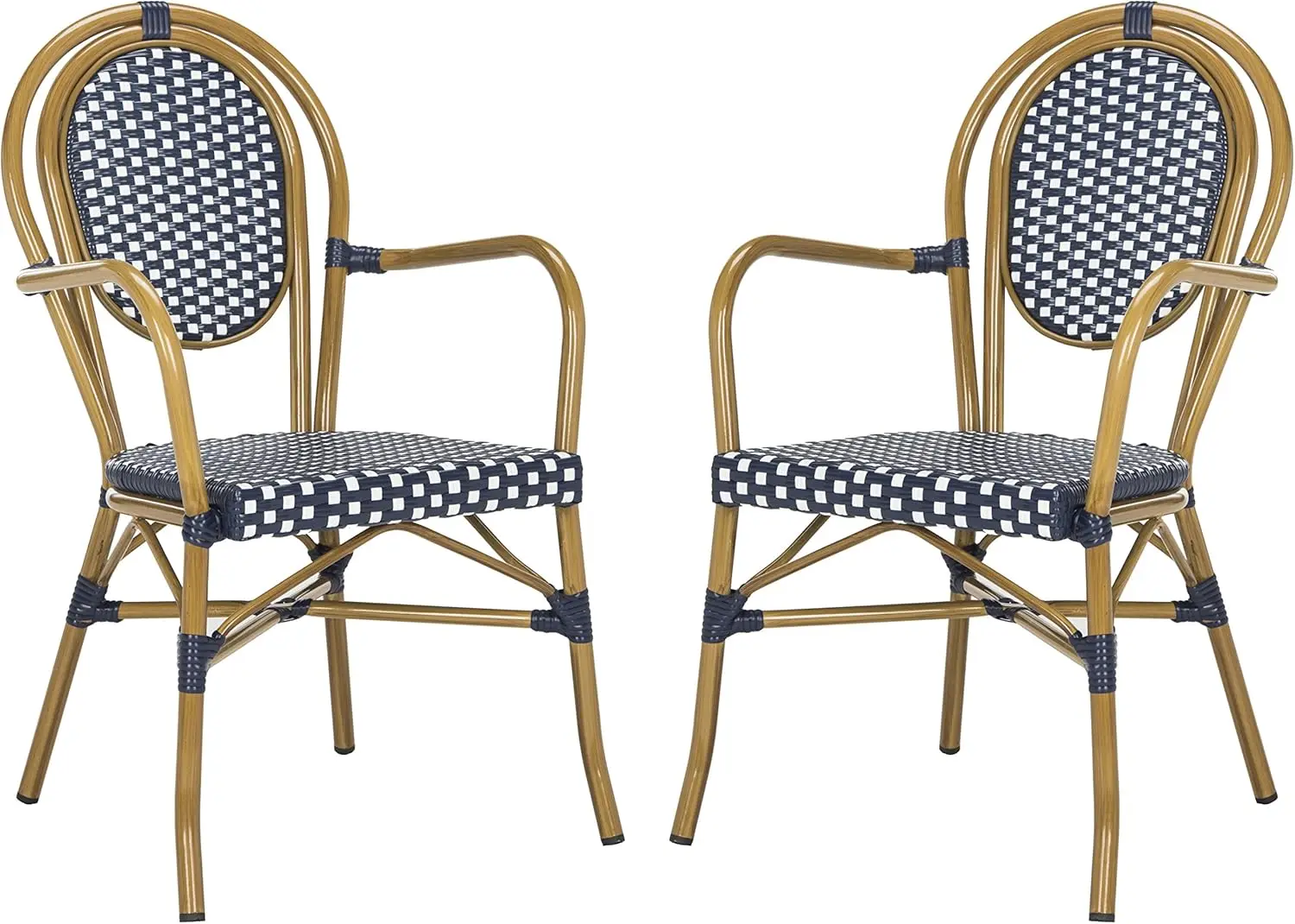 

Коллекция Outdoor Collection: Складное кресло с подлокотниками в стиле французского бистро, цвет Rosen Navy White