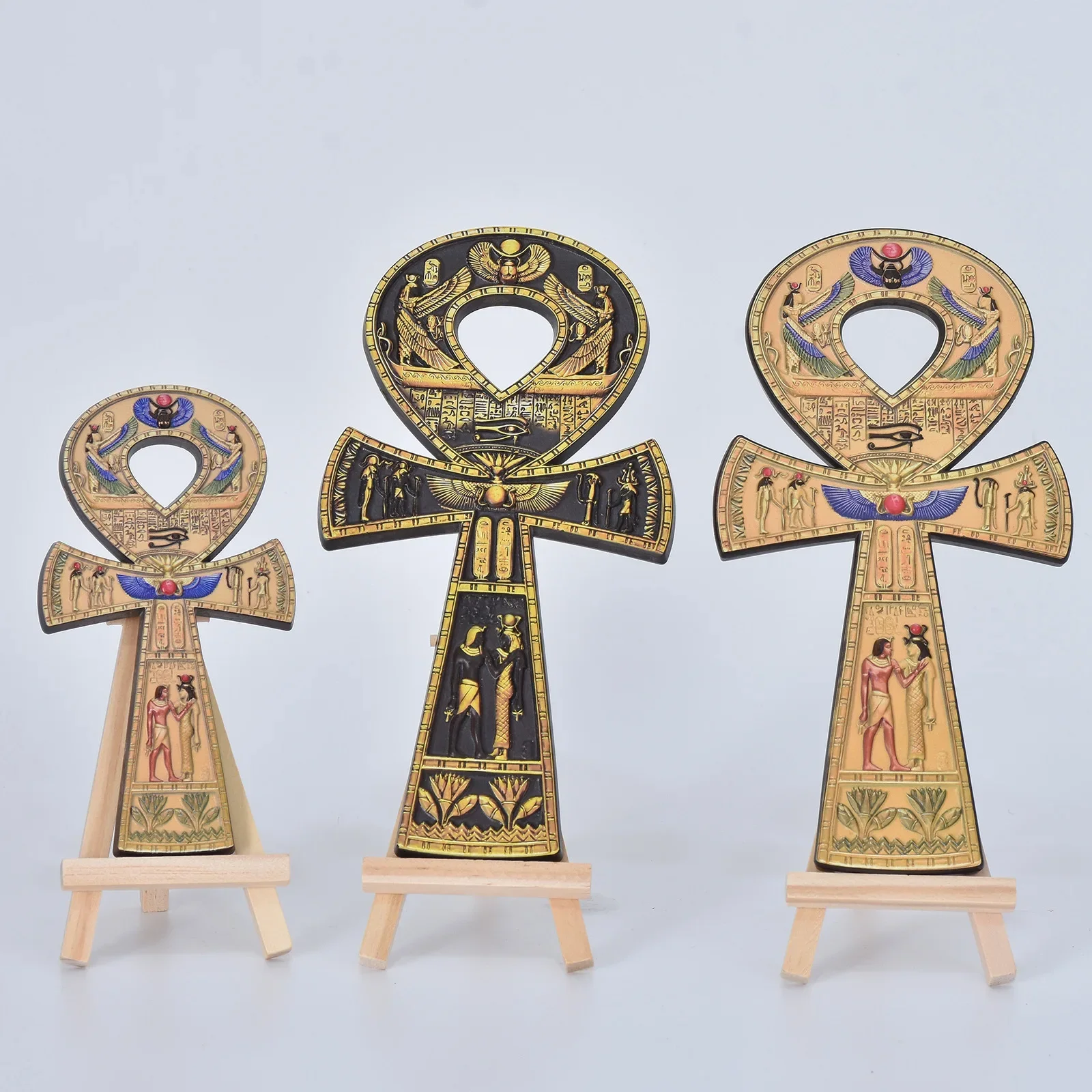 Egyptian Anka Talisman Of Life Resin Ornament Vintage Cross Literary Jewelry Home Entryway Living Room Spiritual Decorations