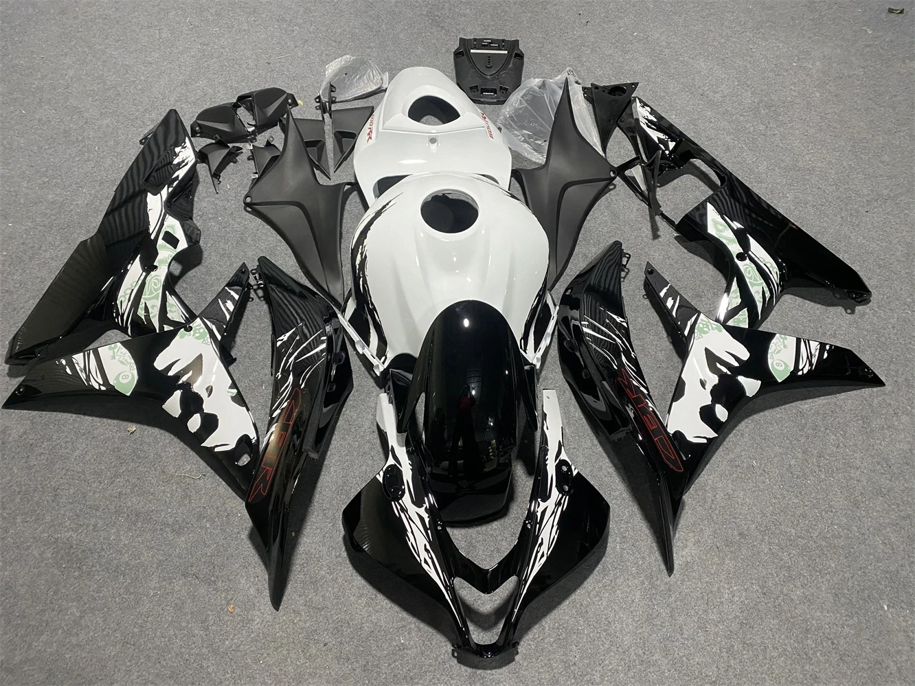 Motorcycle Fairing Kit suitable for CBR600RR 07-08 CBR600 F5 2007 2008 Fairing Women's print Black and white