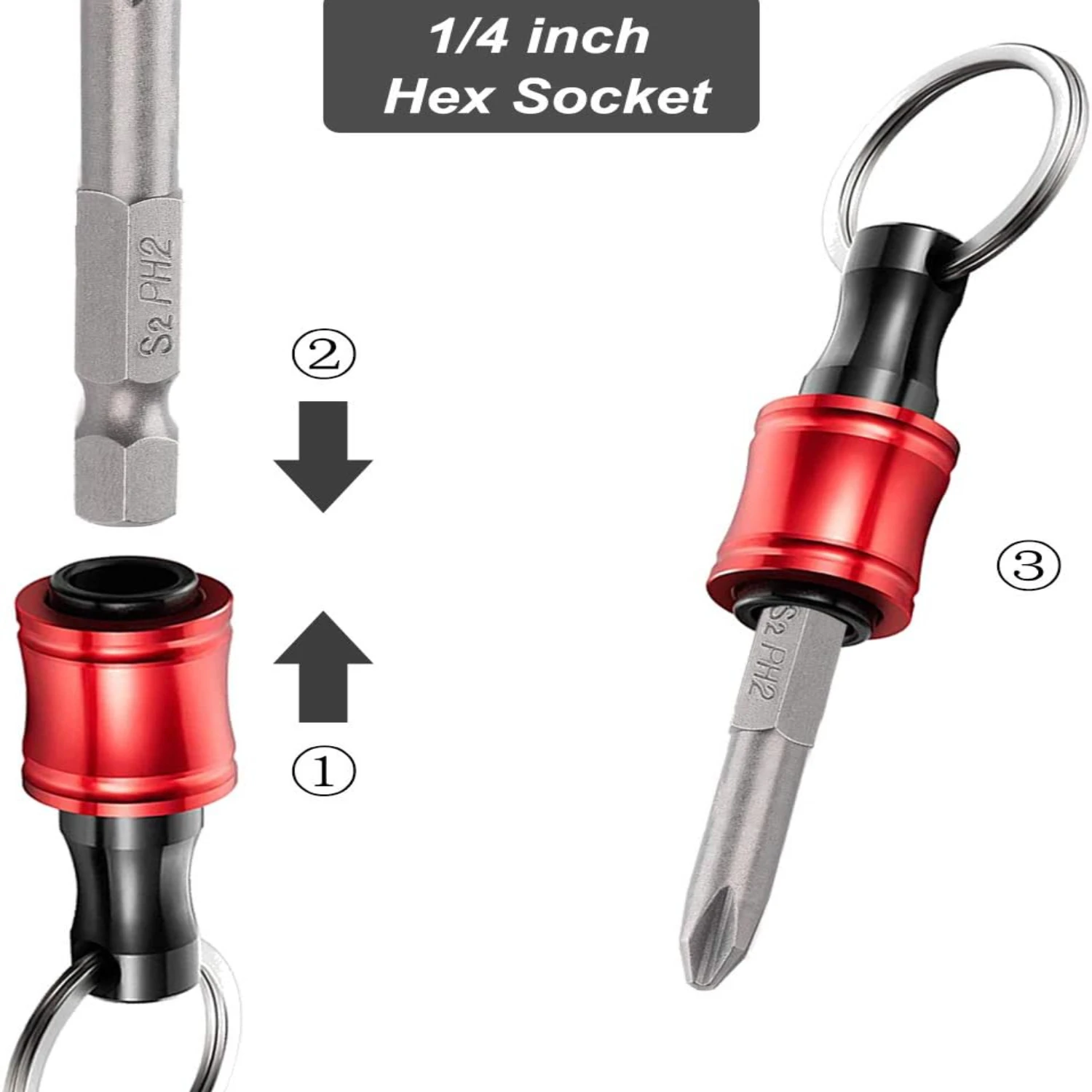 Высококачественный обновленный портативный адаптер Saipe из алюминиевого сплава, 6 шт., набор винтов-адаптеров для ключей с быстроразъемной удлинительной планкой - комплект для Dr