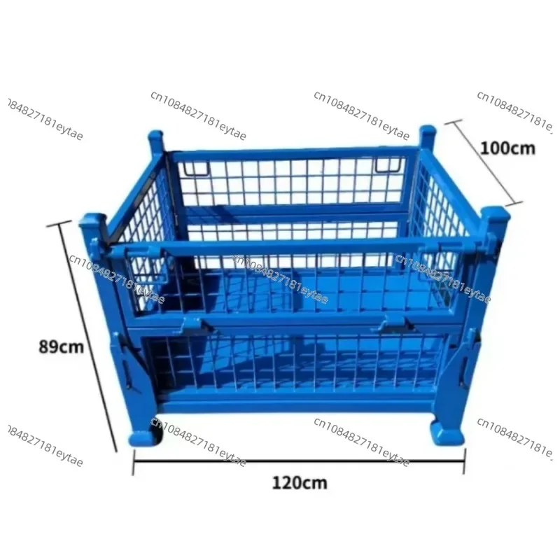 

Suitable for metal cage forklift transportation, portable raw materials, reusable steel folding box storage equipment