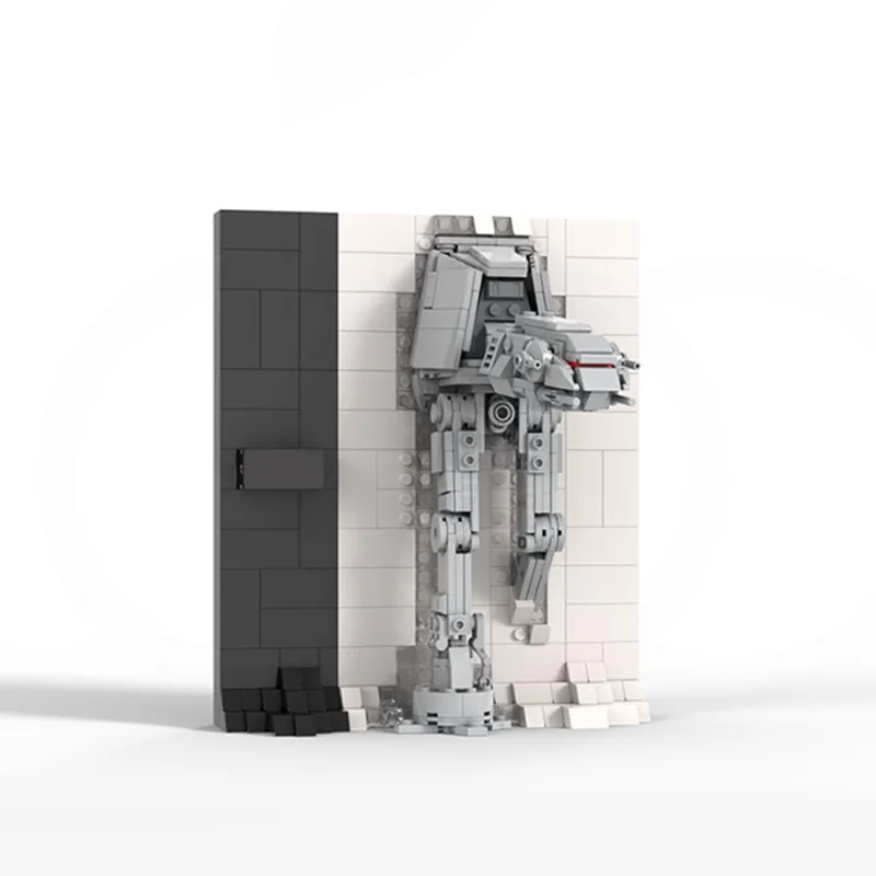 572PCS MOC Space Battle Three Dimensional Poster Concept Series Part I Model Display Assembly Building Blocks DIY Decor Gift Set