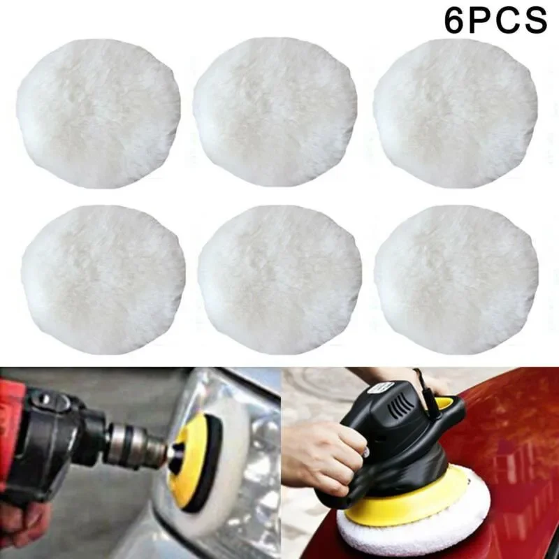 Easy Fit Polishing Bonnet Buffer Pads, Suitable for 240mm Pads, Soft Material for Cars and Some Furnitures 6Pcs