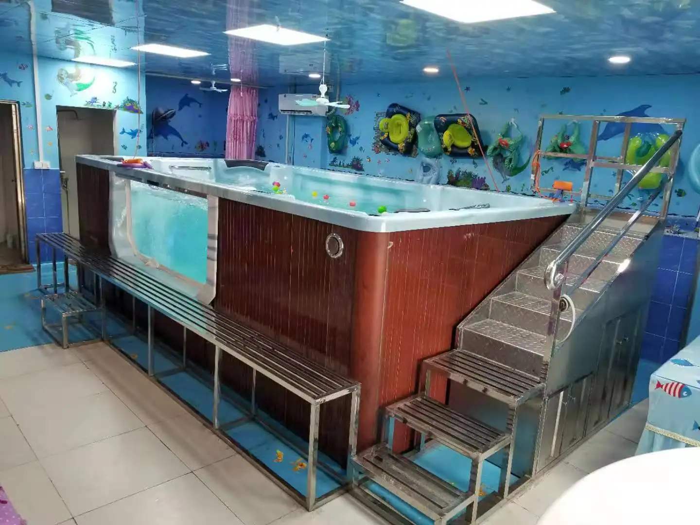 Acrylic 4.68m Hentai Swimming Pool Swimming Spa Outdoor Garden Villa Outdoor Children's Pool