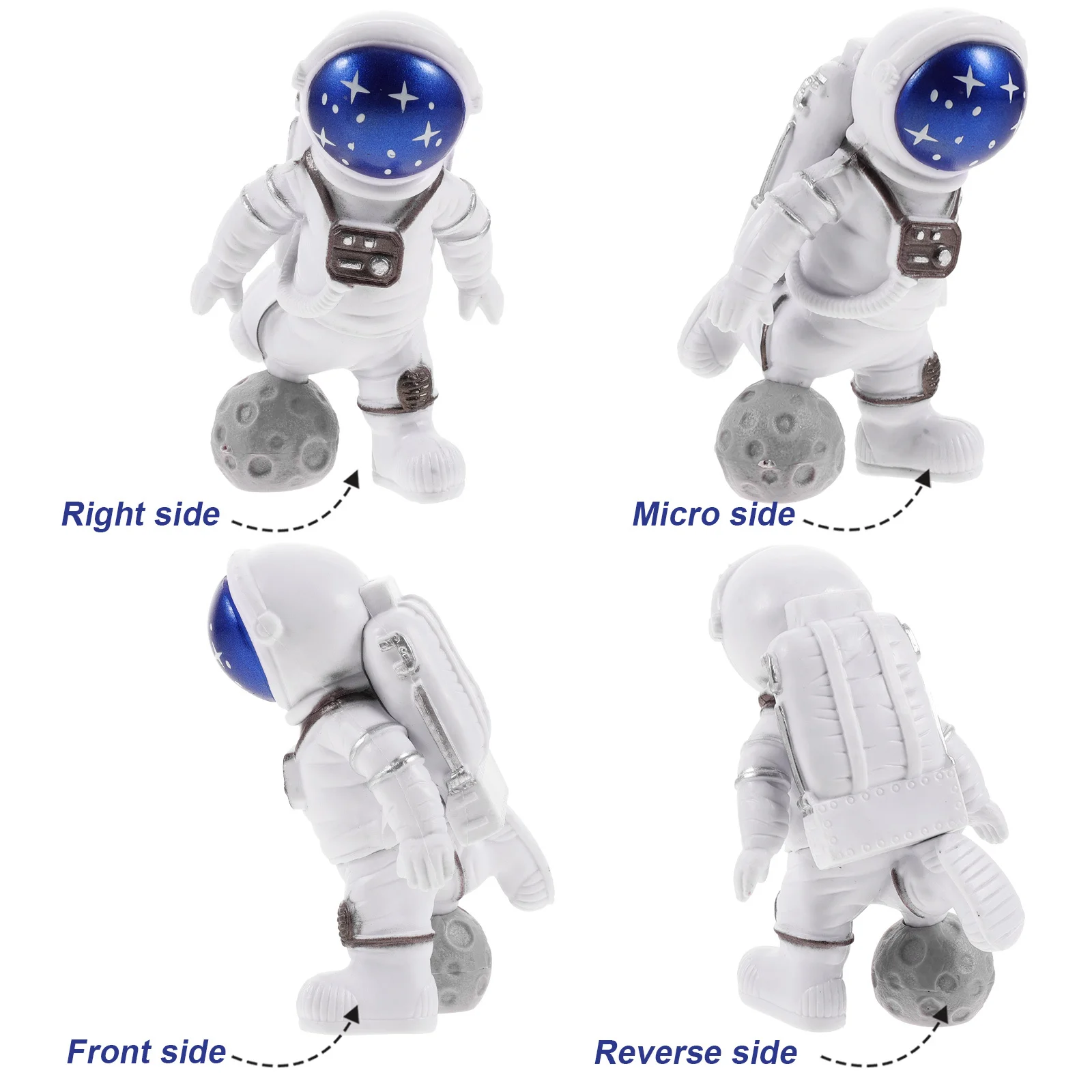 

1Pcs Creative Astronaut Resin Craft Decor Blue Indoor Desktop Spaceman Ornament Resin Scene Decoration Home Use Desktop